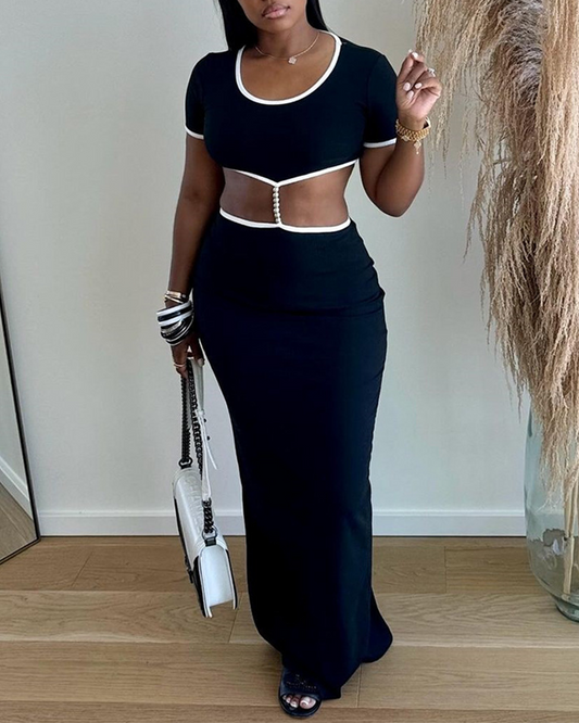 Waist-Baring Hip Dress