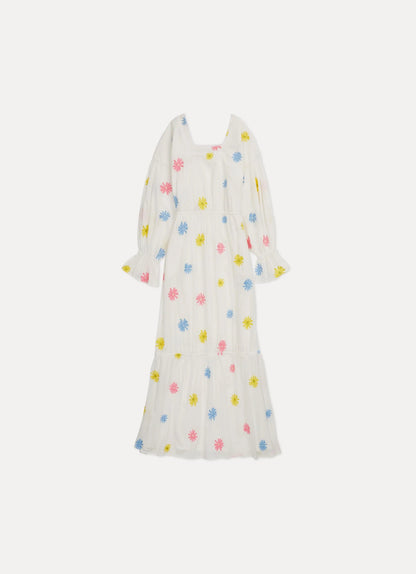 Women New Summer Casual Elegant Cotton Embroidered Regular Dress
