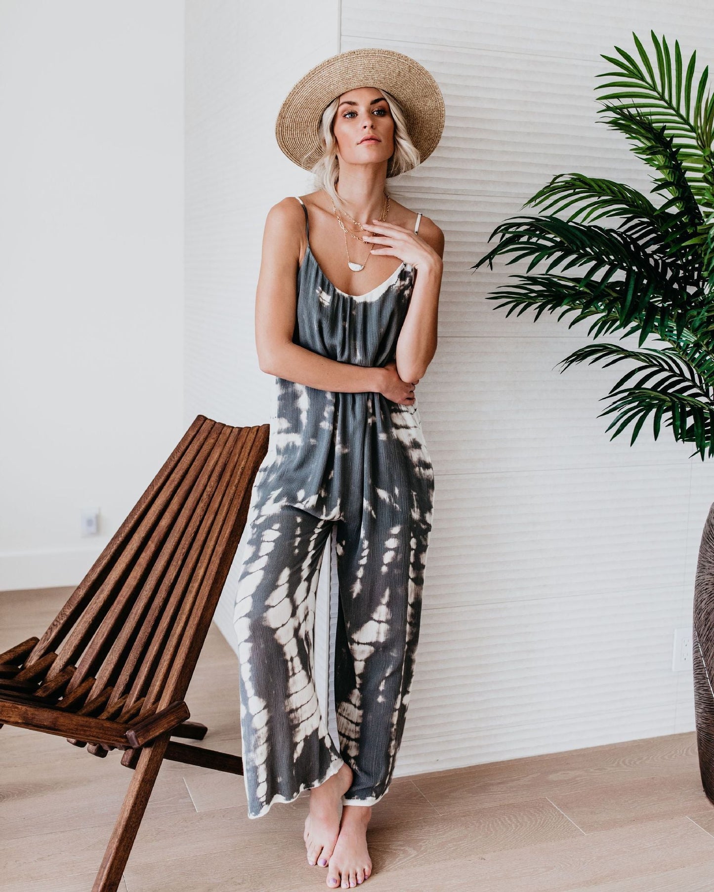 Women Sexy Suspenders Wide Leg Jumpsuit