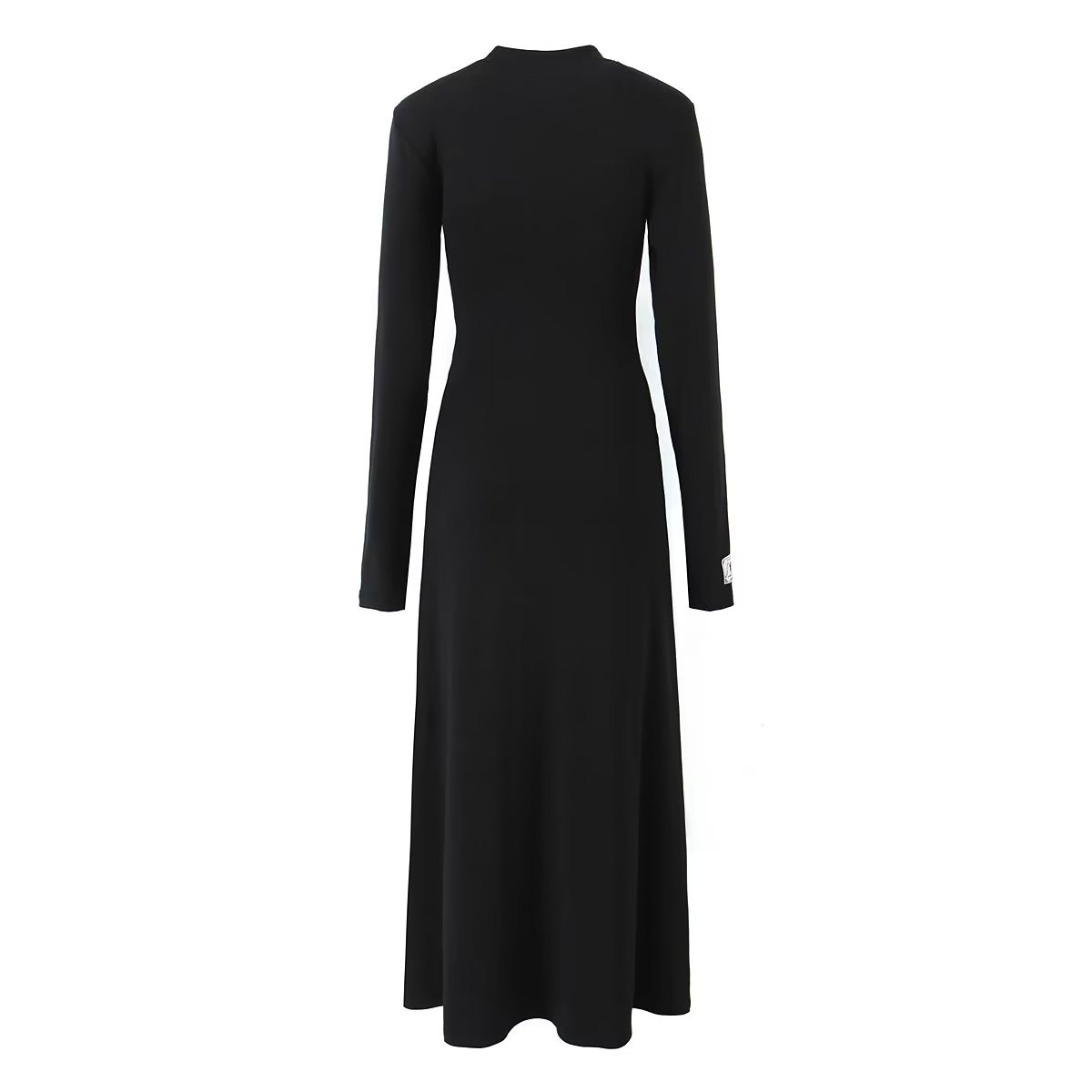 Spring Summer Autumn Elegant Graceful Tencel Blended Knitted Front Chest Embroidered Elastic Dress