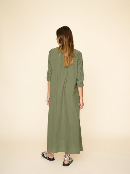 Women New Spring and Autumn Lapel Single breasted Long sleeved Shirt Dress