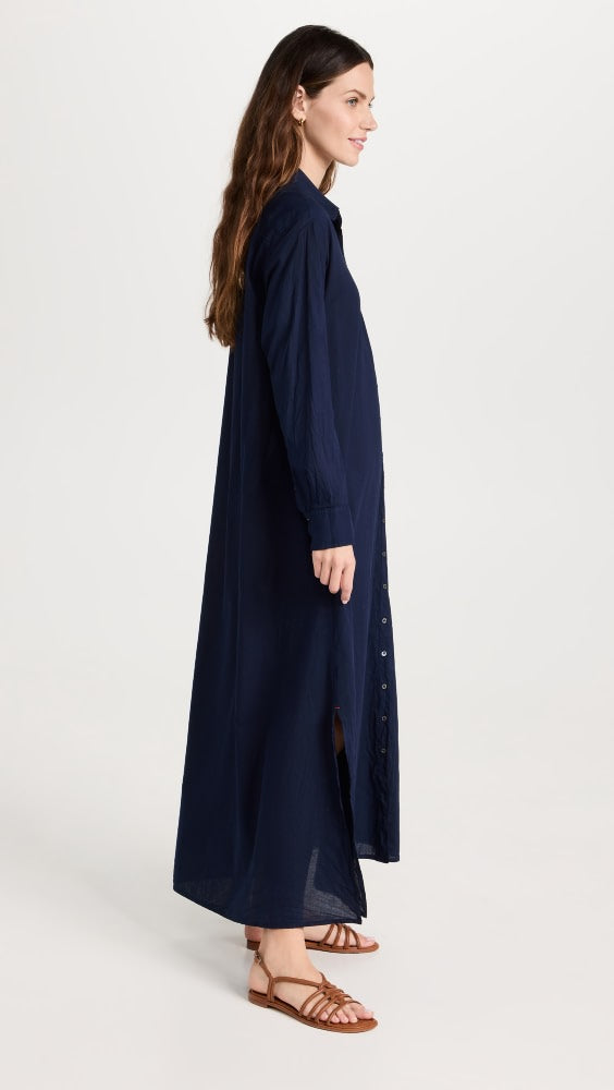 Women New Spring and Autumn Lapel Single breasted Long sleeved Shirt Dress