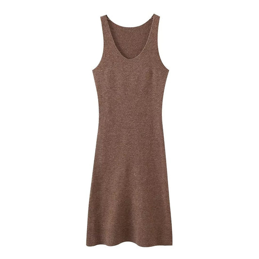 Winter Women Clothing Solid Color Slim Fit Slimming Spaghetti Straps Vest