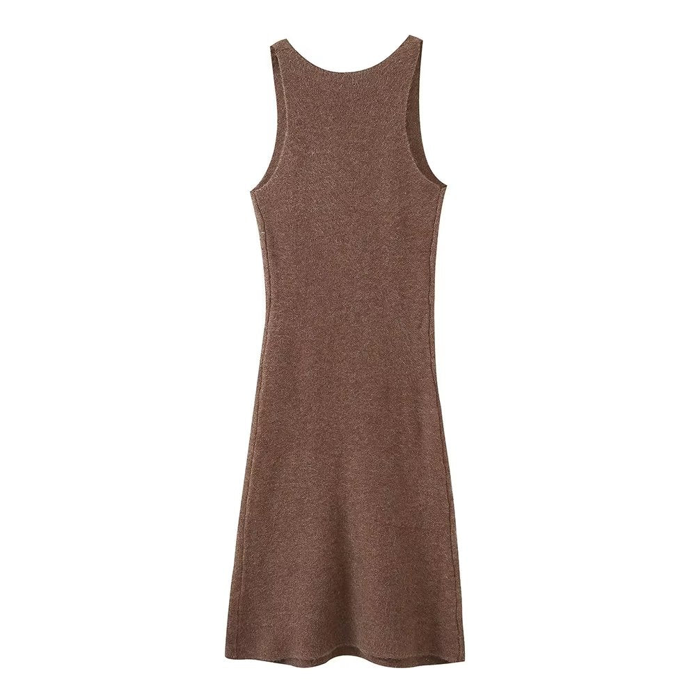 Winter Women Clothing Solid Color Slim Fit Slimming Spaghetti Straps Vest