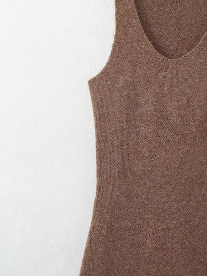 Winter Women Clothing Solid Color Slim Fit Slimming Spaghetti Straps Vest