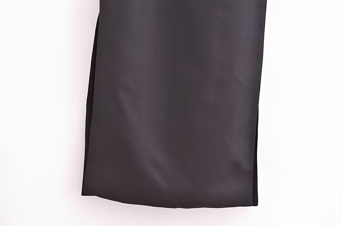 Commuting Elegant Split Straight round Neck Sleeveless Minimalist Long Vest Dress