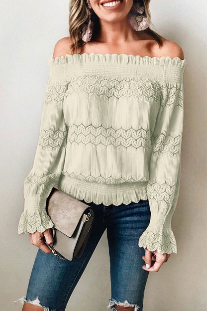 Flounce Design Dusty Blouse (7 Colors)