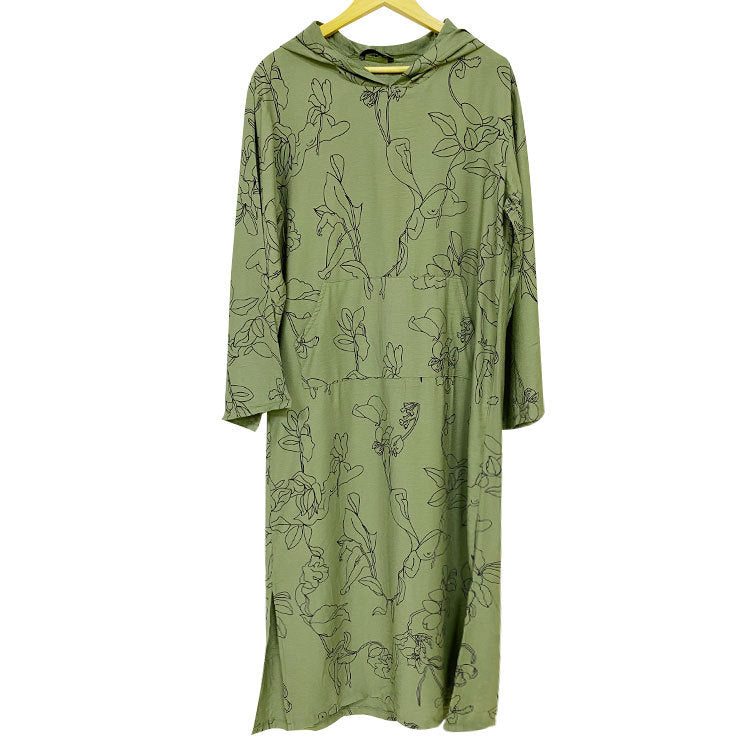 Middle East Sweater Hooded Women Dress Loose Office Socialite Dress