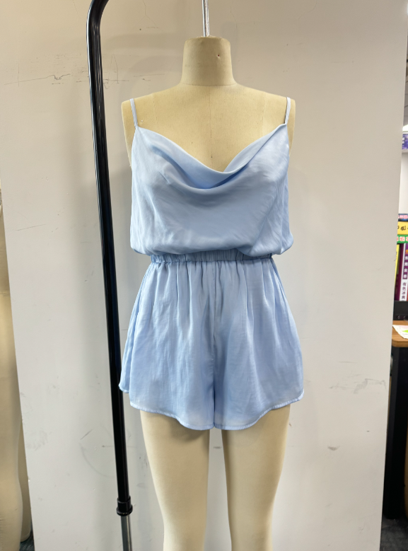 Women Elegant Blue Rompers