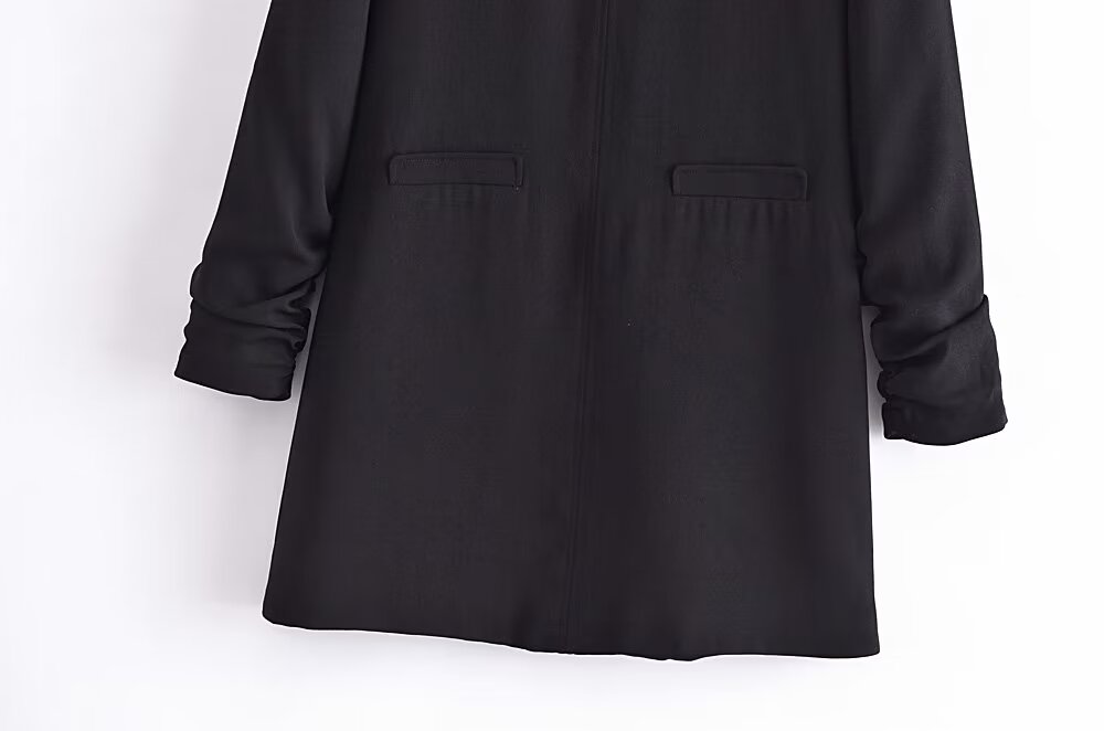 Spring Elegant Casual Belt Padded Shoulder V neck Long Sleeve Mini Dress