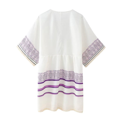 Winter Women Clothing Loose Sequin Embroidery Tassel Decorative Dress