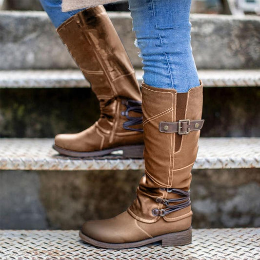Botas vaqueras de imitación con tacón para mujer | Ideales para el día a día
