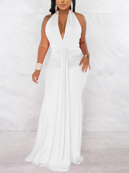 Halter Ruched Dress