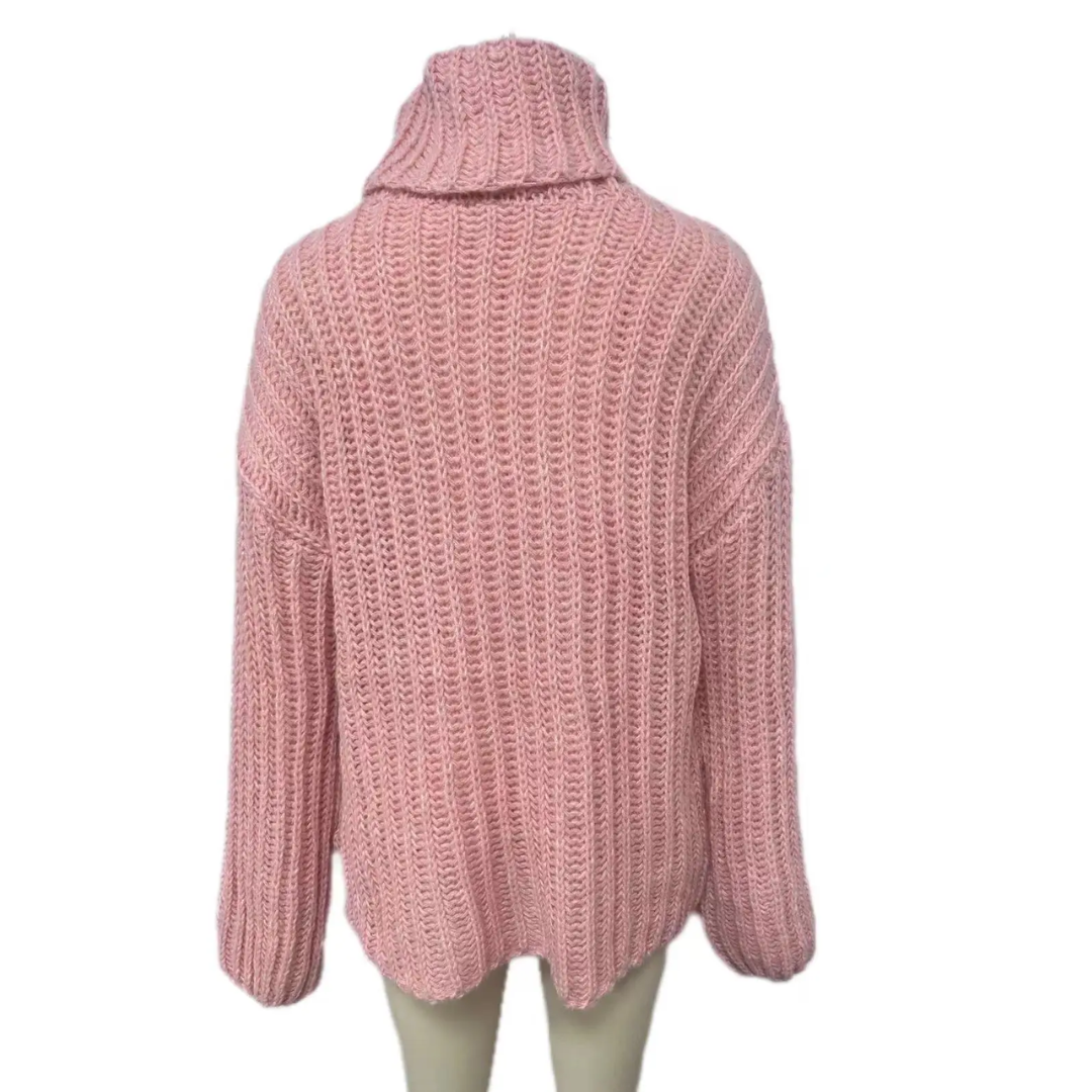 Jersey de cuello alto suave para mujer con estampado calado | Ideal para otoño/invierno