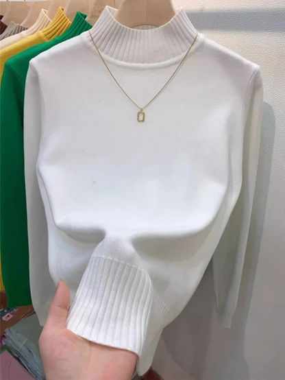 Suéter de cuello alto suave y transpirable para mujer | Ideal para otoño/invierno