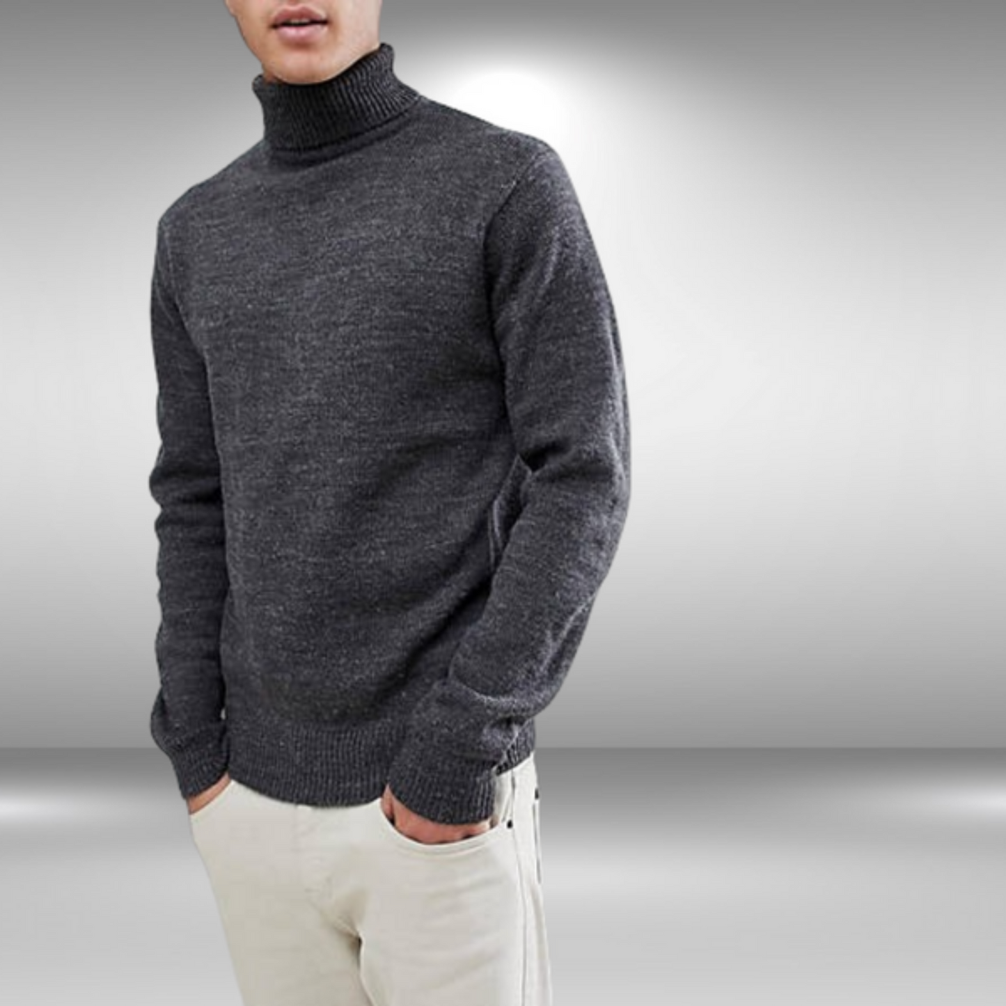Garry - Suéter de cuello alto - Clásico - Corte entallado - Ideal para otoño/invierno