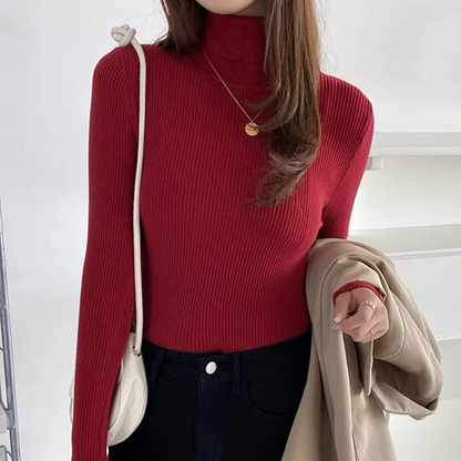 Jersey informal de manga larga y corte ajustado para mujer | Ideal para otoño/invierno
