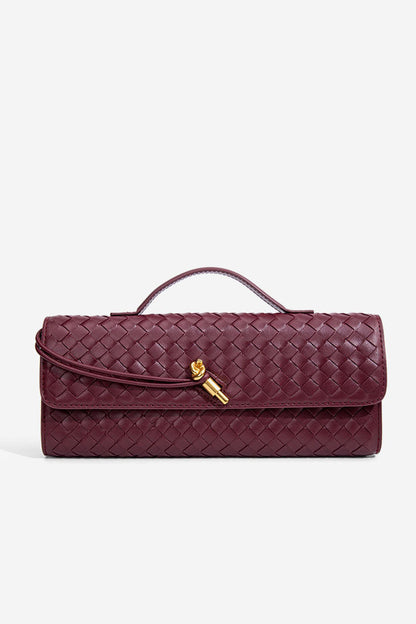 Bolso de mano de noche con diseño tejido