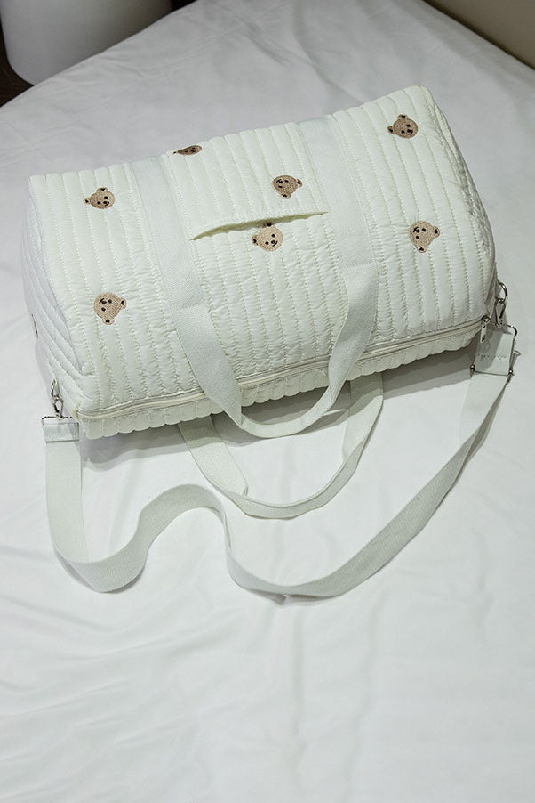 Bolso Boston de verano con bordado de oso