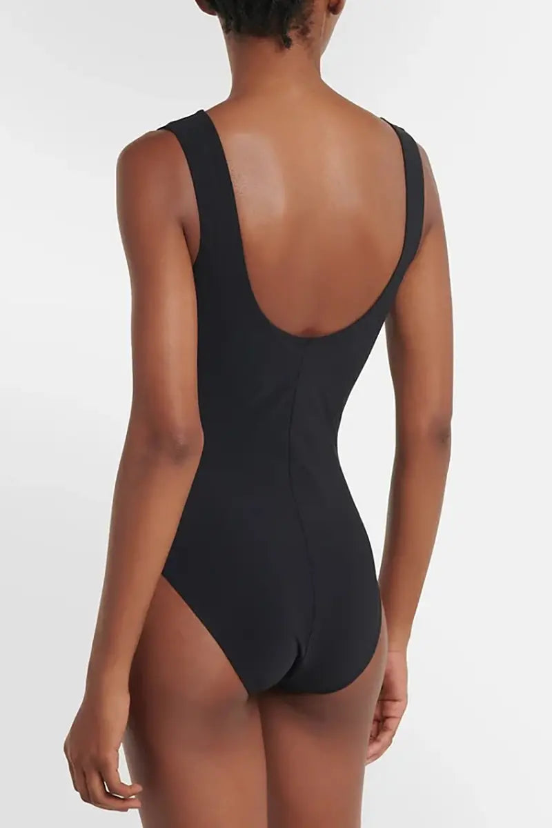 Conjunto de traje de baño de una pieza con bloques de color