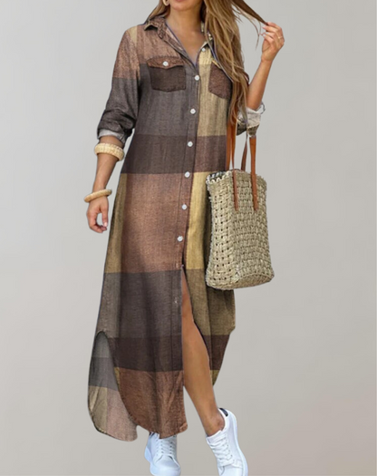Vestido informal con estampado de leopardo y botones para mujer | Ideal para primavera/verano