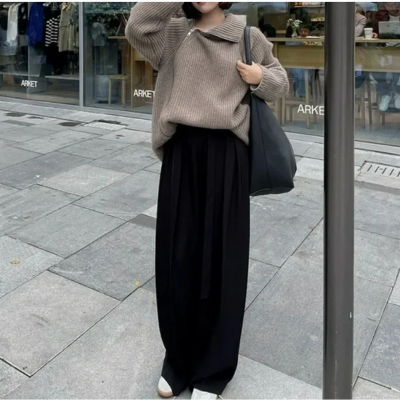 Jersey informal de cuello alto para mujer con cremallera lateral | Ideal para otoño/invierno