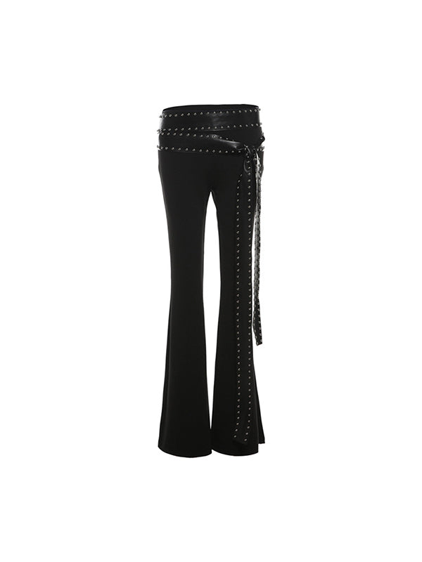 Street Stud Flare Leg Pants