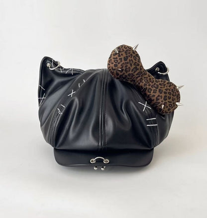 Dark Punk Kitty Ear Denim Hat