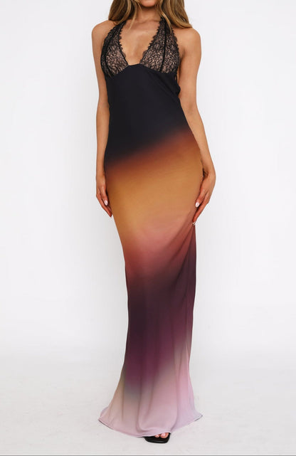 Laura Maxi Dress Auburn Ombre