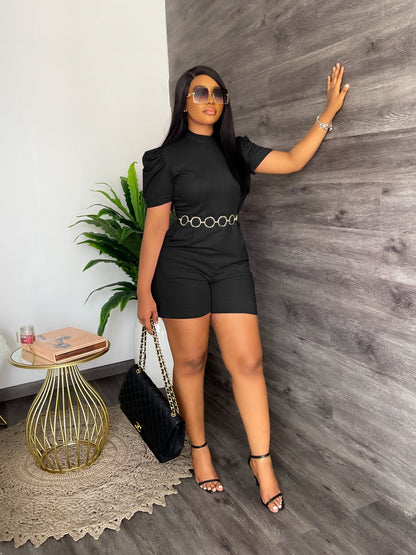 Women Round Neck Waist Controlled Casual Jumpsuit