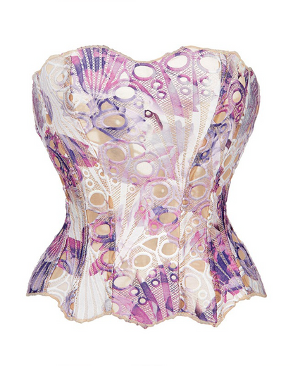 Irregular Lace Mesh Corset