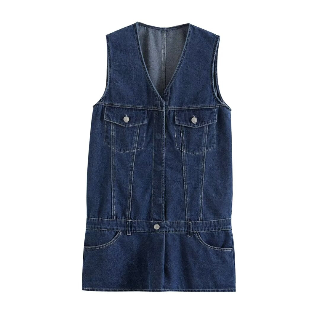 Spring Women Clothing Casual Cowboy Siamese Culottes