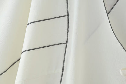Women Simple Linen Asymmetric Long Sleeve Casual Dress