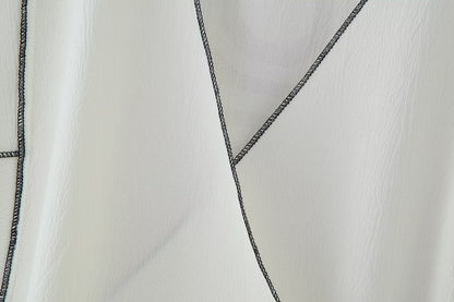 Women Simple Linen Asymmetric Long Sleeve Casual Dress