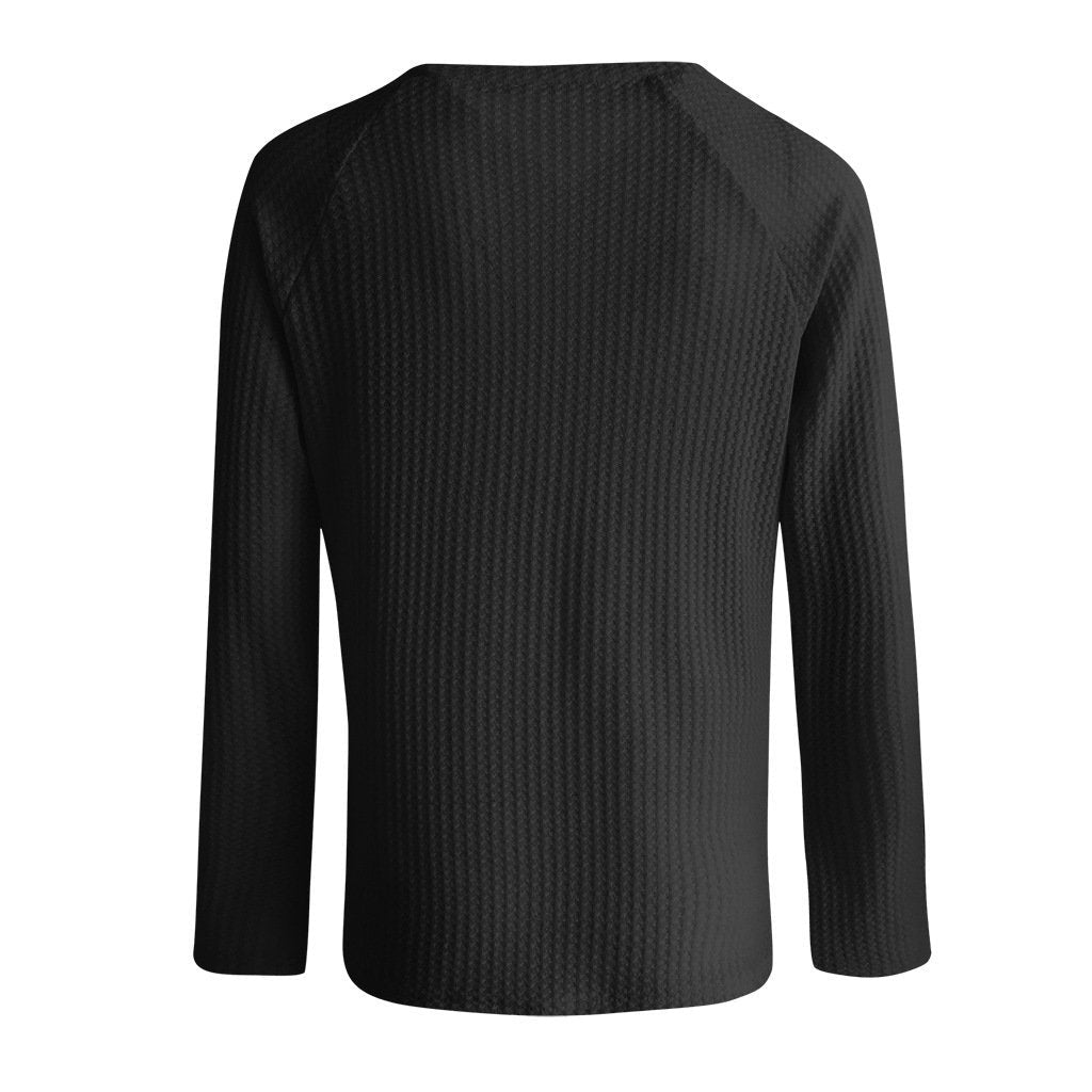 Waffle V-Neck Tops