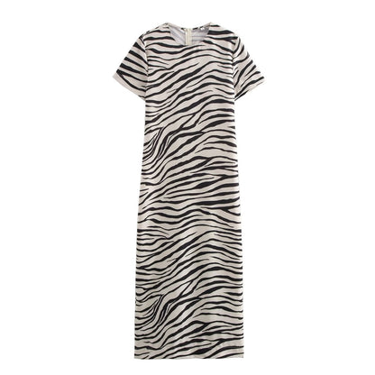 Autumn Women Clothing Graceful Fashionable Animal Print Dress