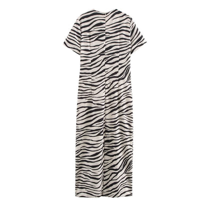 Autumn Women Clothing Graceful Fashionable Animal Print Dress