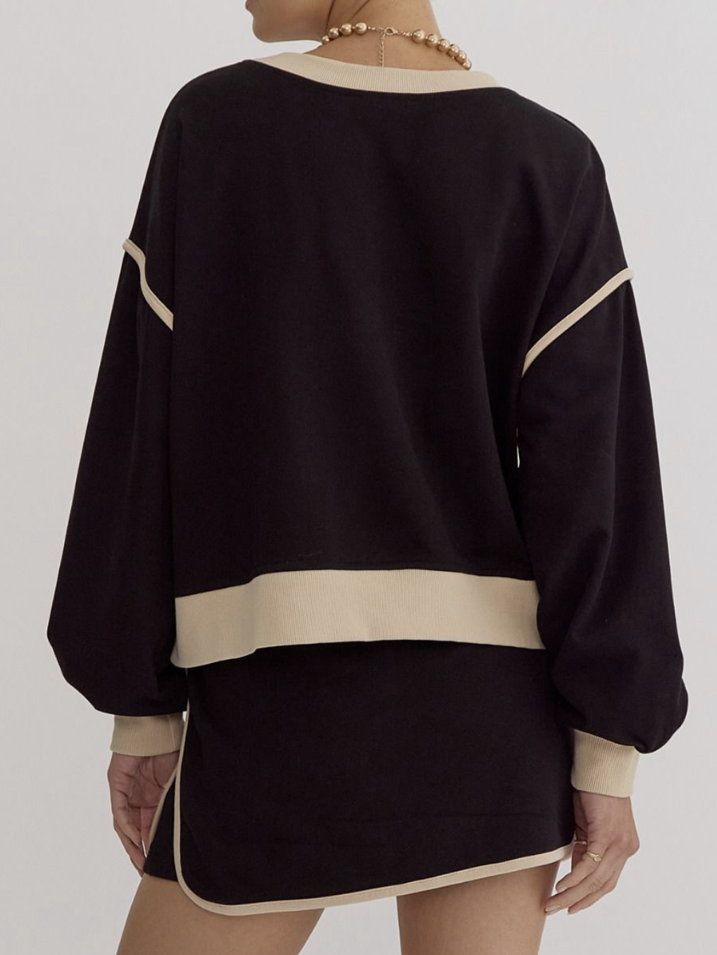 Ladies Autumn Suit Fresh Loose Multicolor Cotton Sweater Imitation Skirt Shorts