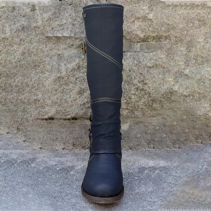 Botas vaqueras de imitación con tacón para mujer | Ideales para el día a día