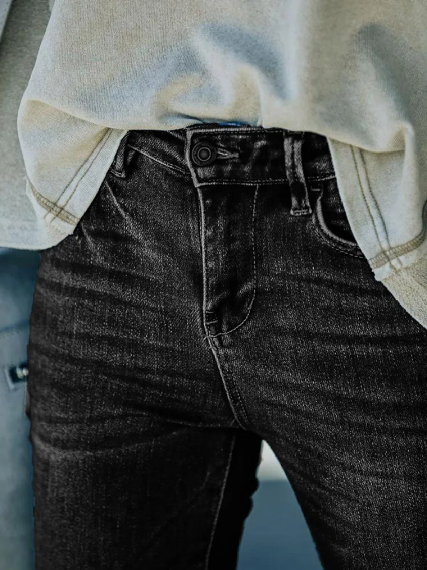 Women's Slim Fit High Waisted Denim Flared Pants | Great for Everyday Wear