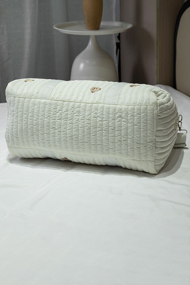 Bolso Boston de verano con bordado de oso