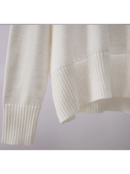 Jersey de punto de cuello alto extragrande para mujer | Ideal para otoño/invierno