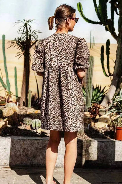 Solid Tie Waist Shirt Mini Dress