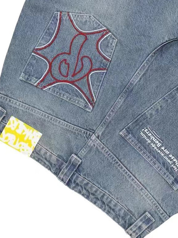 Trendy Fashion Simple Straight Style Boyfriend Jeans