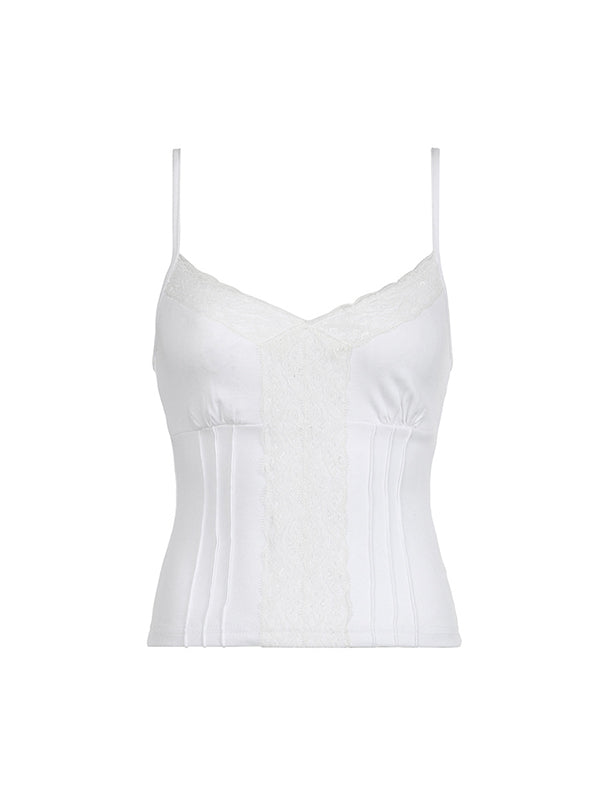 Lace V-Neck Divider Cami Top