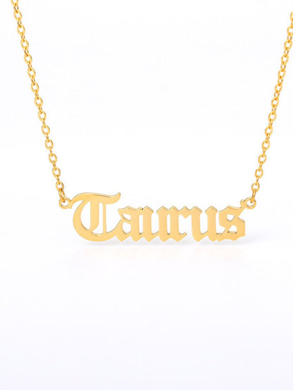 12pcs Constellation Letter Charm Necklace for Women