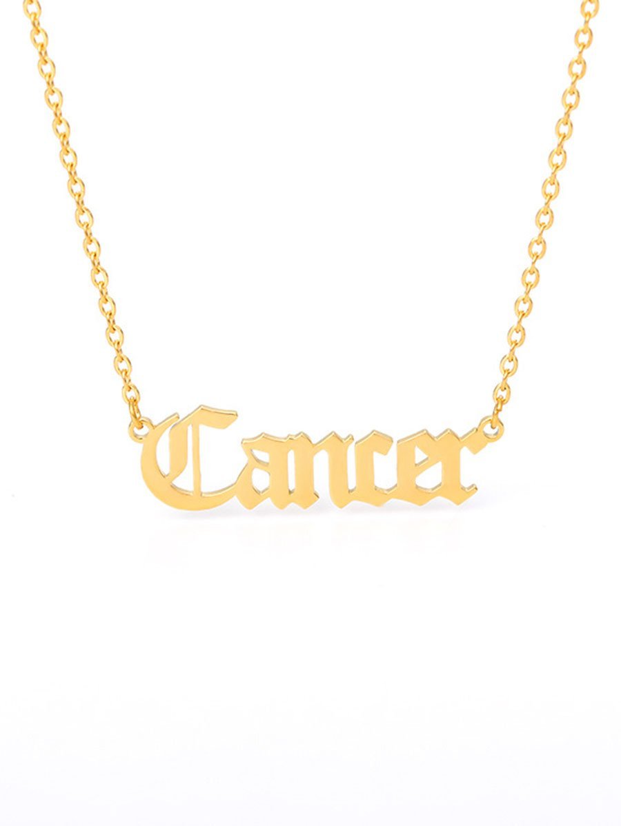 12pcs Constellation Letter Charm Necklace for Women