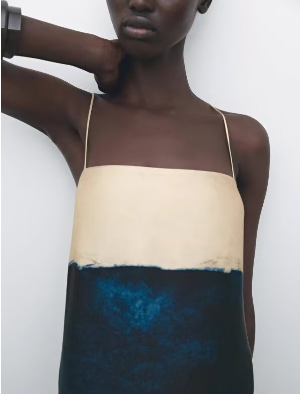 Retro Printing Slip Dress