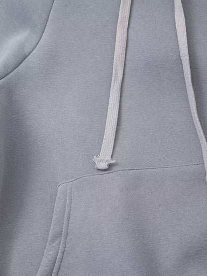 Fall Women Clothing Stylish Simple Hooded Washed Sweatshirt