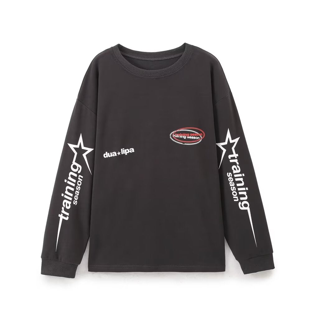 Women Classic Floral Print Long Sleeve Pullover